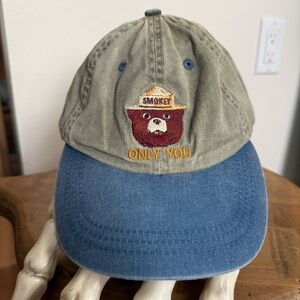 Vintage 80s Smokey Bear Only You Embroidered Adjustable Dad Hat ~ One Size